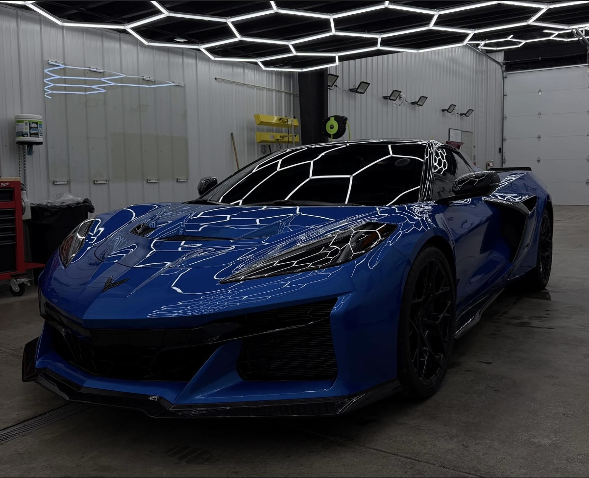 Corvette ZR1 tinted at Baker's Window Tinting